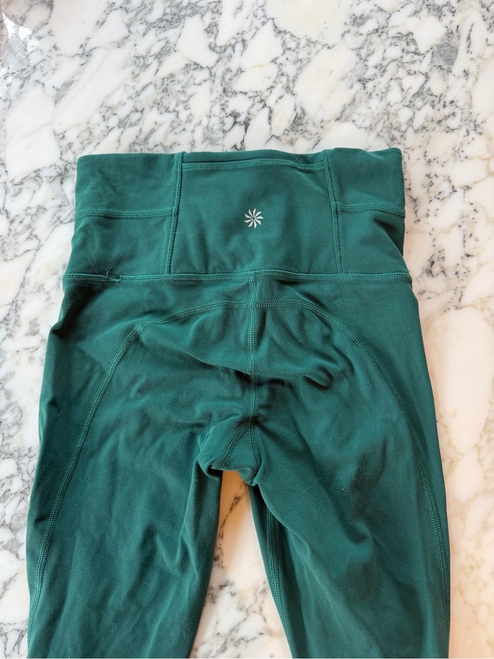 Athleta Kids Emerald Green High-Waist Leggings